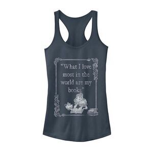 Disney Book Love Princess Belle Beauty And Beast Graphic Racerback XL Juniors EC
